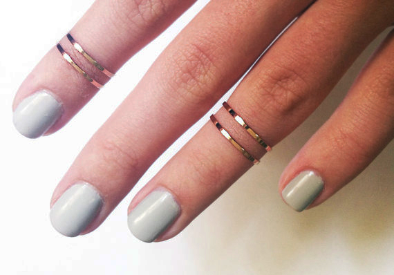 Super Cute Above The Knuckle Rings - Set Of 4 - Gold Or Silver - Midi Ring Stackable And Stylish!